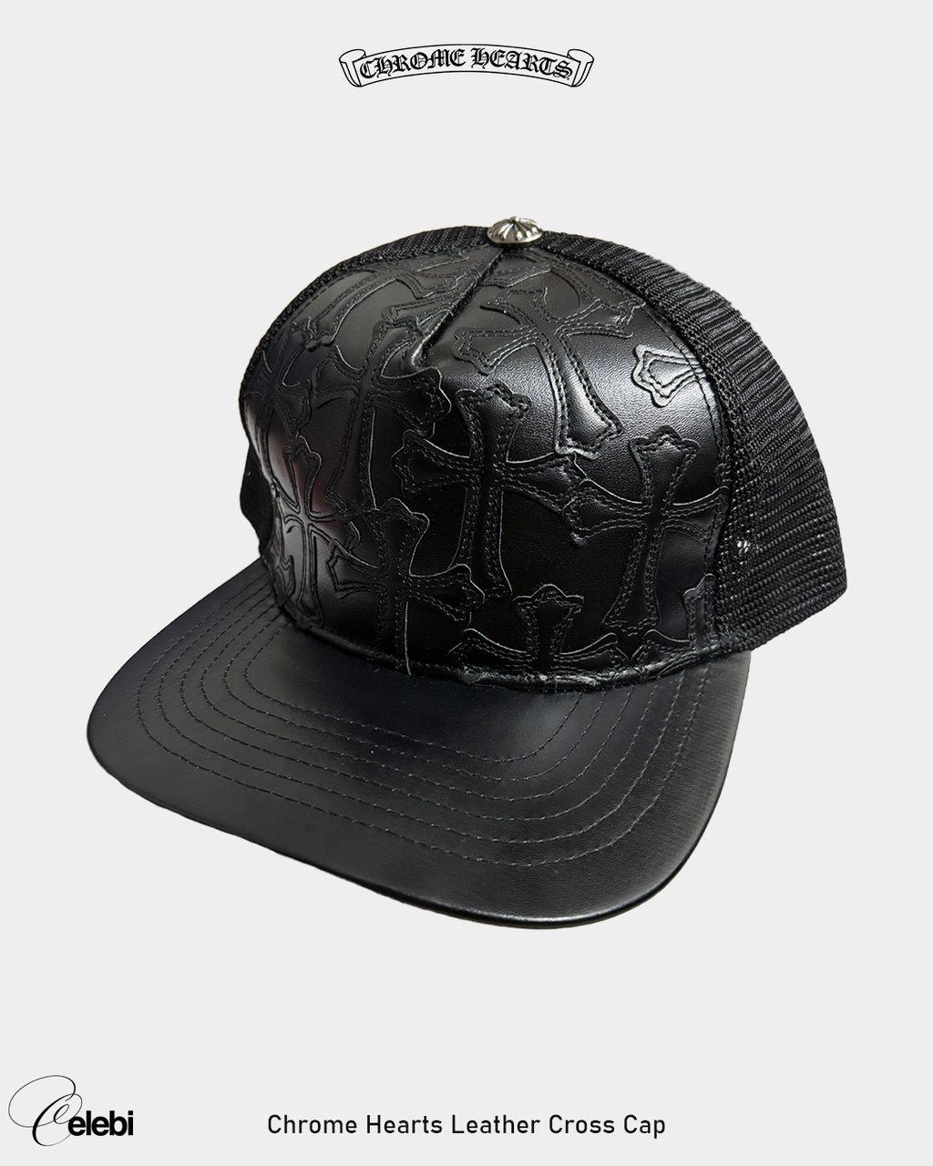 Chrome Hearts Leather Cross Cap