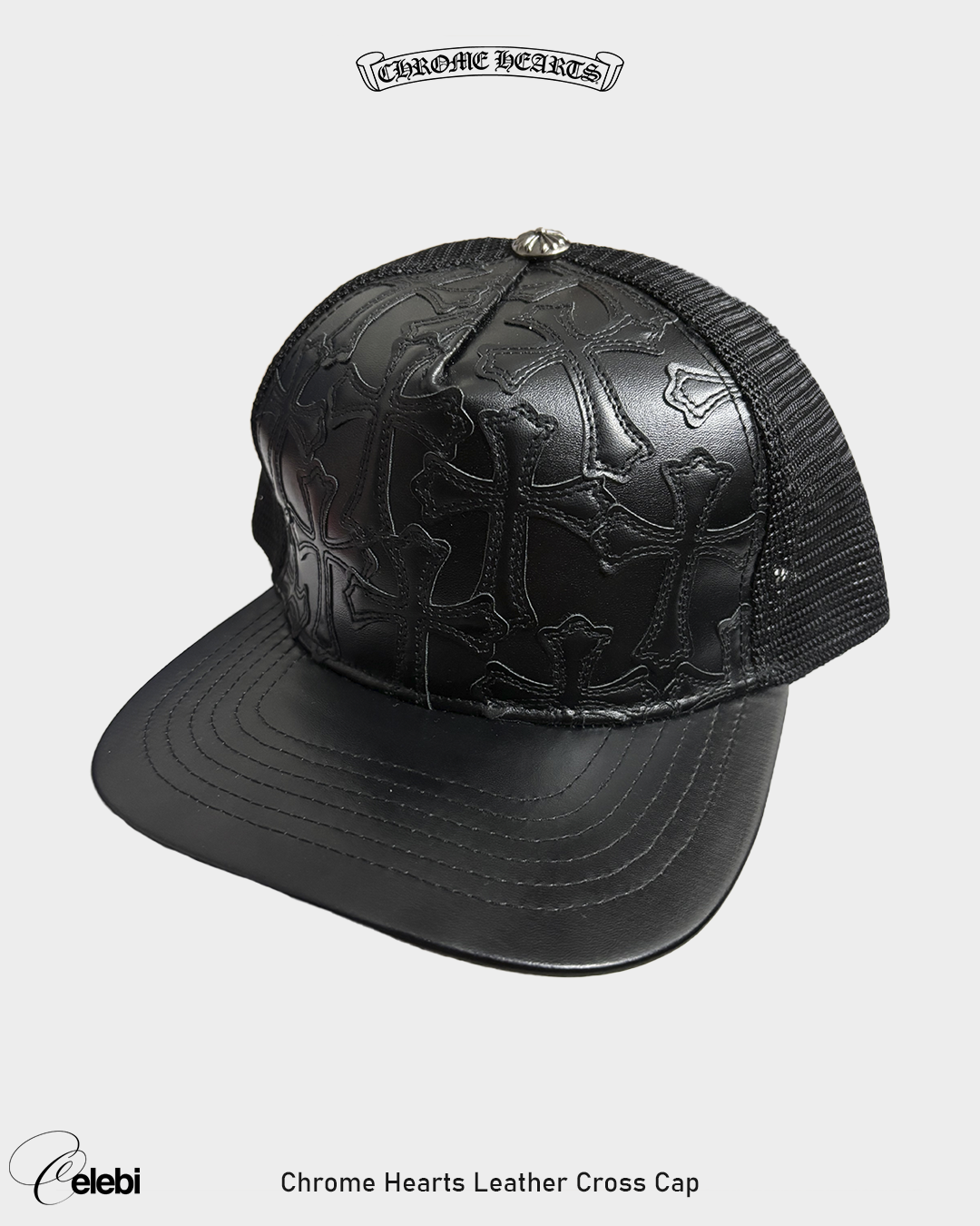 Chrome Hearts Leather Cross Cap