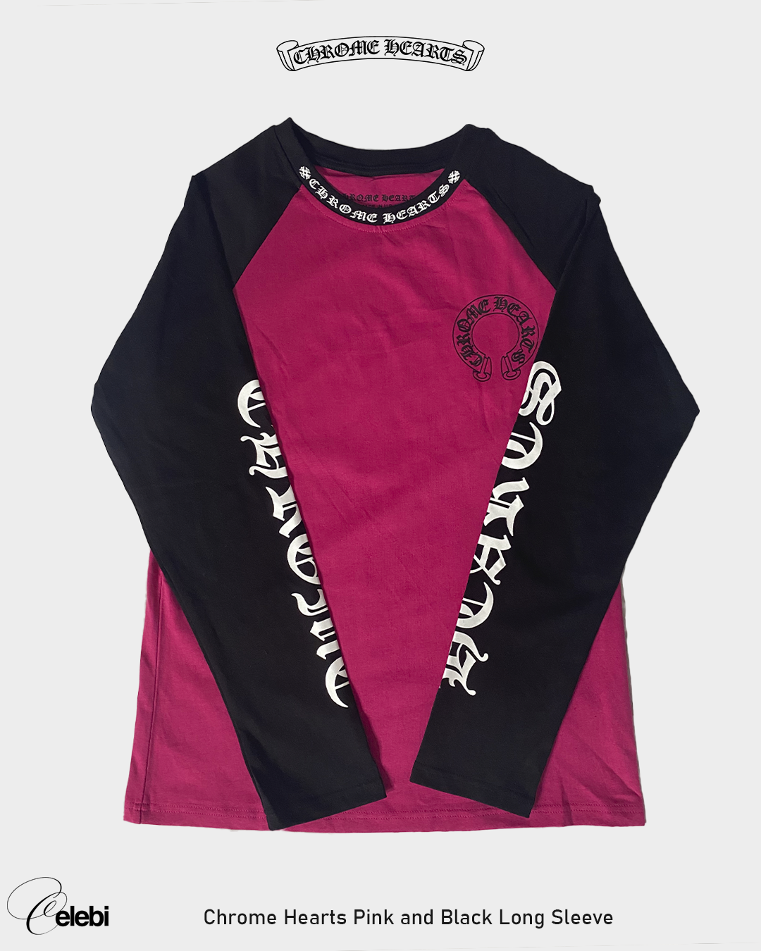 Chrome Hearts Pink and Black Long Sleeve