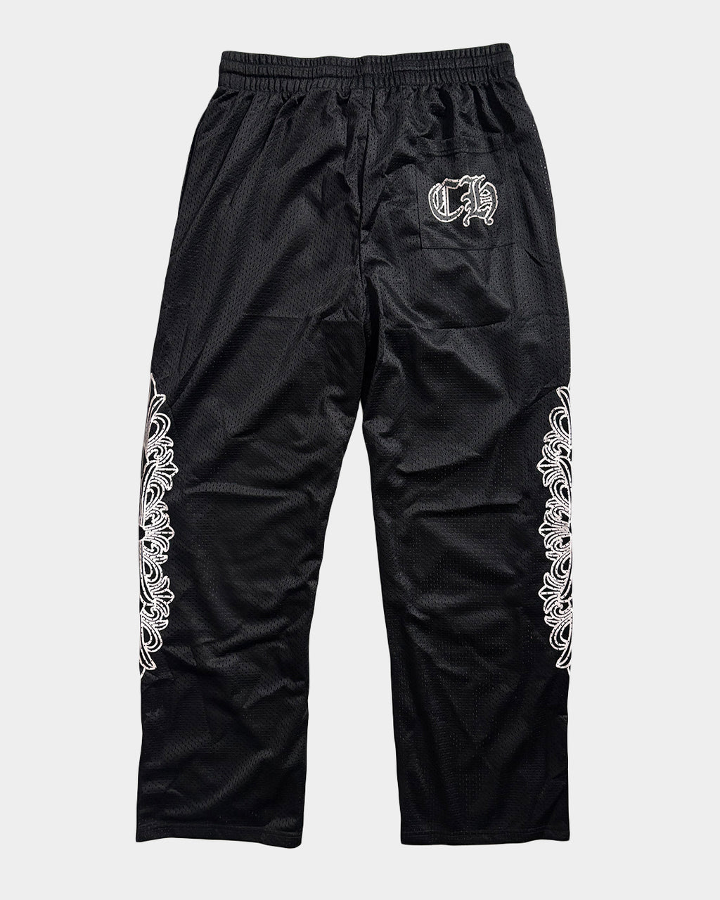 Chrome Hearts Mesh Warm Up Black Pants