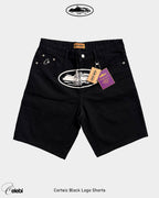 Corteiz Black Logo Shorts