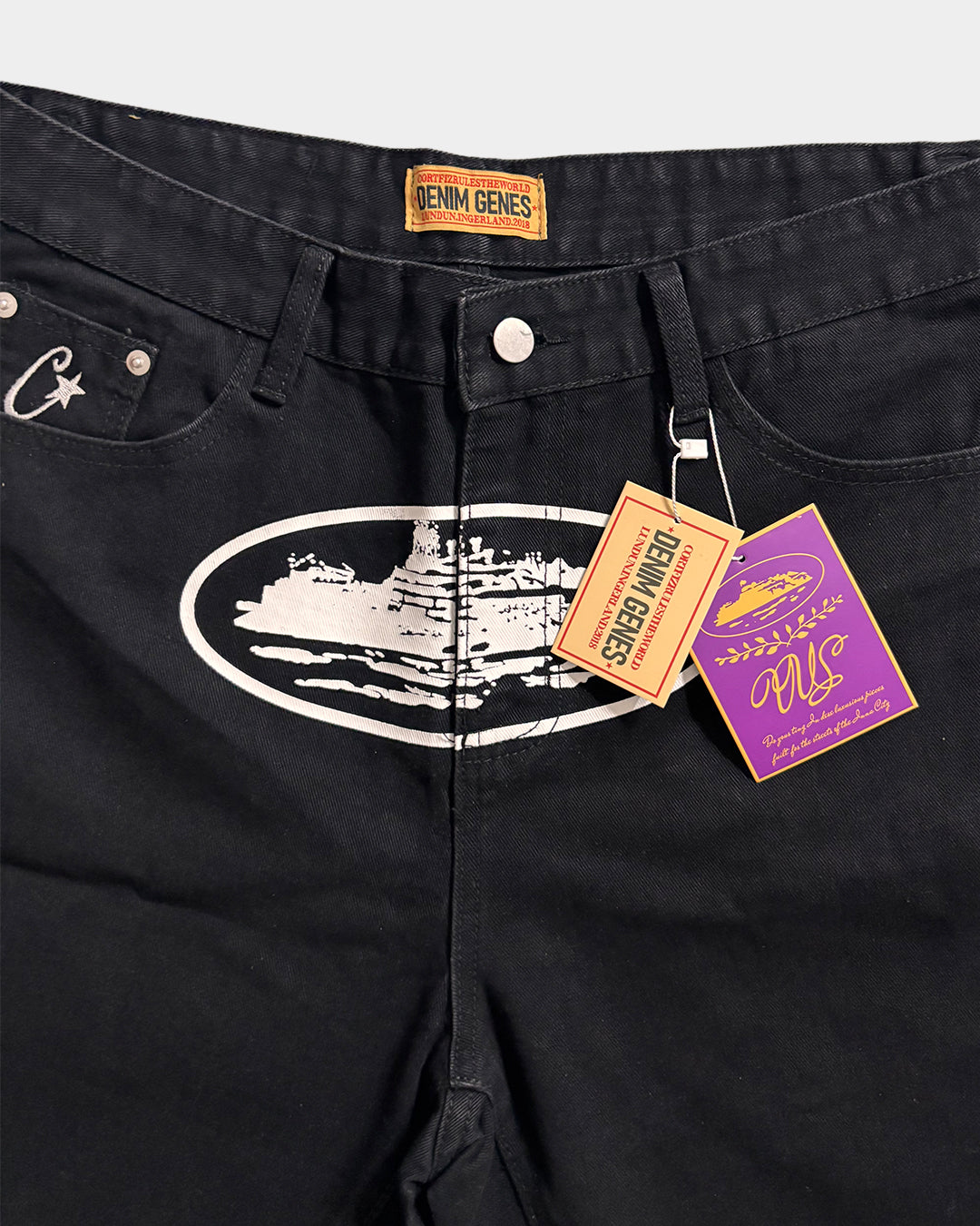 Corteiz Black Logo Shorts