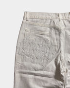 Chrome Hearts White Cross Jeans