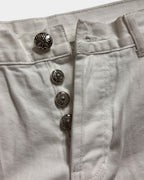 Chrome Hearts White Cross Jeans