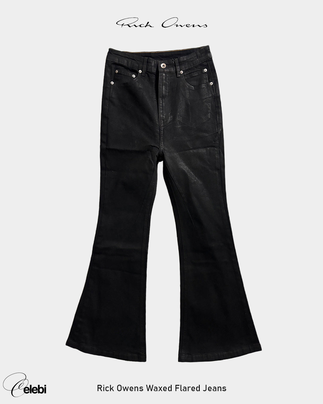 Rick Owens Waxed Flared Jeans