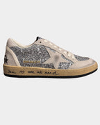Golden Goose Super-Star Silver Glitter Sneakers