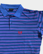 Balenciaga Blue Pink Striped Polo