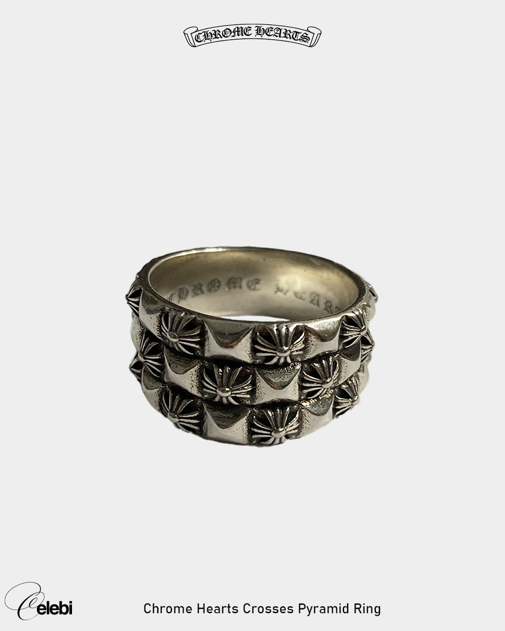Chrome Hearts Crosses Pyramid Ring