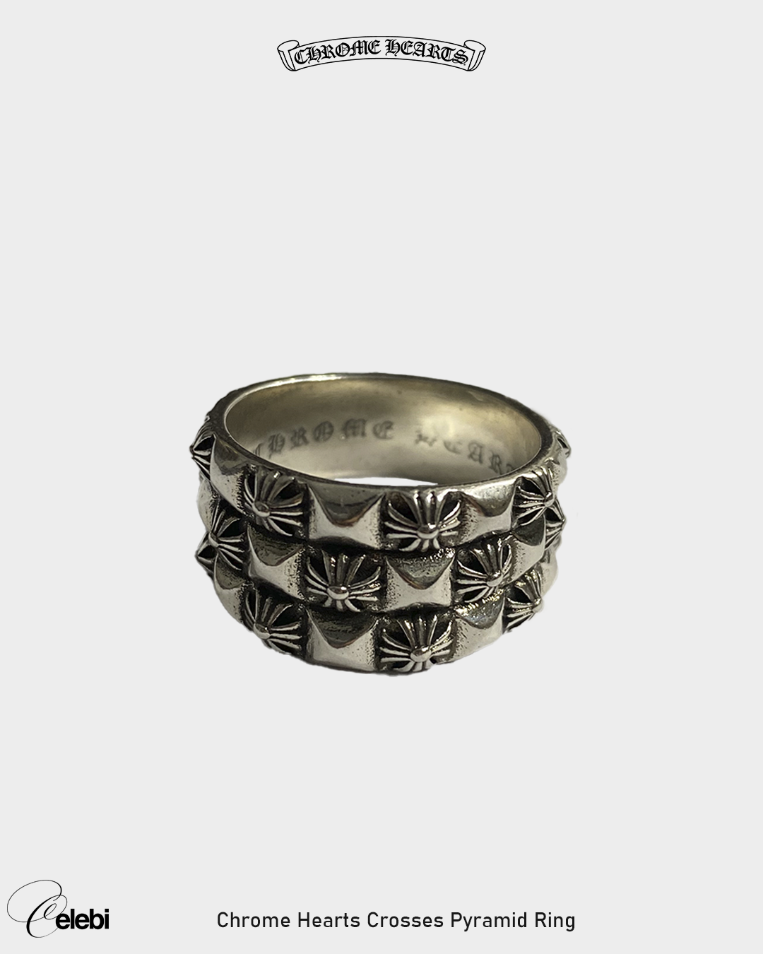 Chrome Hearts Crosses Pyramid Ring