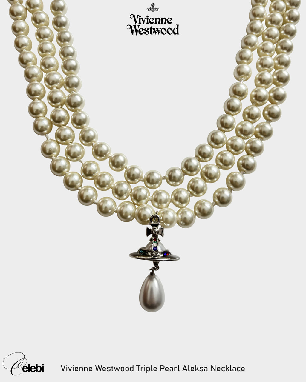 Vivienne Westwood Triple Pearl Aleksa Necklace
