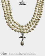 Vivienne Westwood Triple Pearl Aleksa Necklace