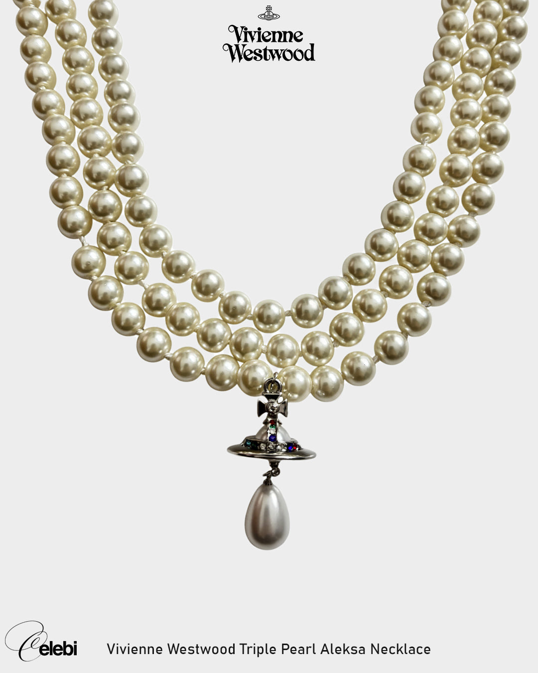 Vivienne Westwood Triple Pearl Aleksa Necklace