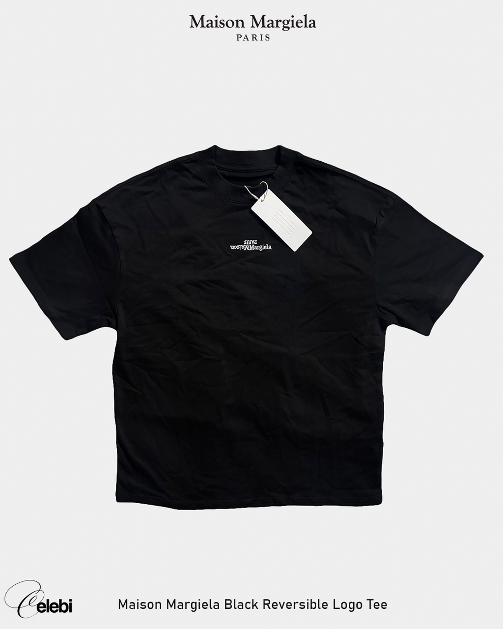 Maison Margiela Black Reversible Logo Tee