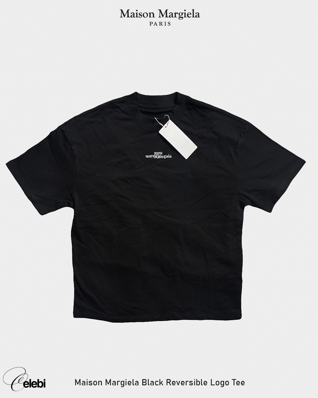 Maison Margiela Black Reversible Logo Tee