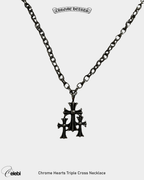 Chrome Hearts Triple Cross Necklace