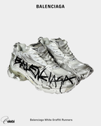 Balenciaga White Graffiti Runners
