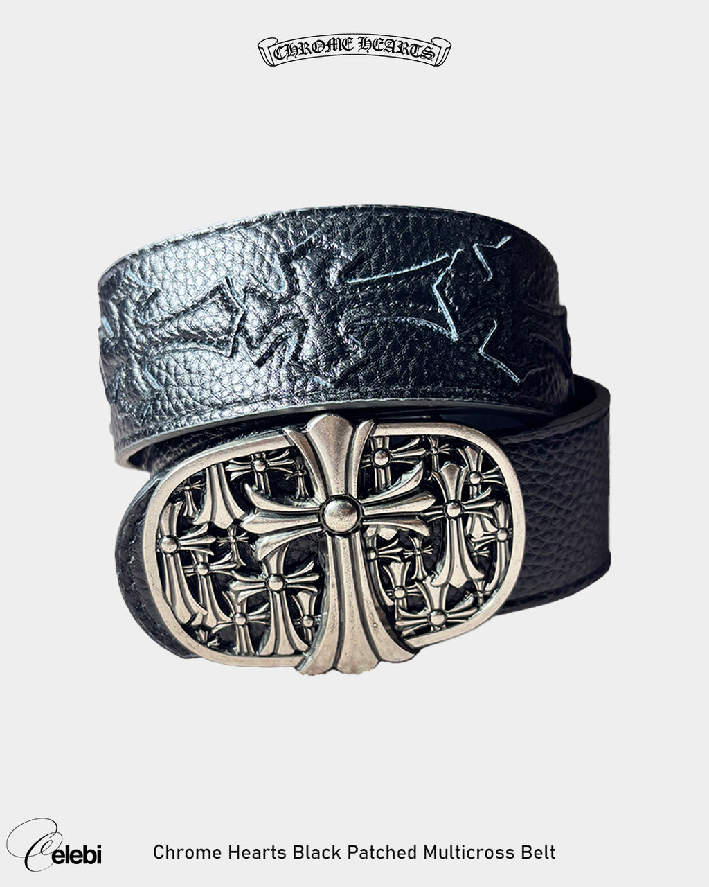 Chrome Hearts Black Patched Multicross Belt
