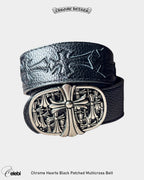 Chrome Hearts Black Patched Multicross Belt