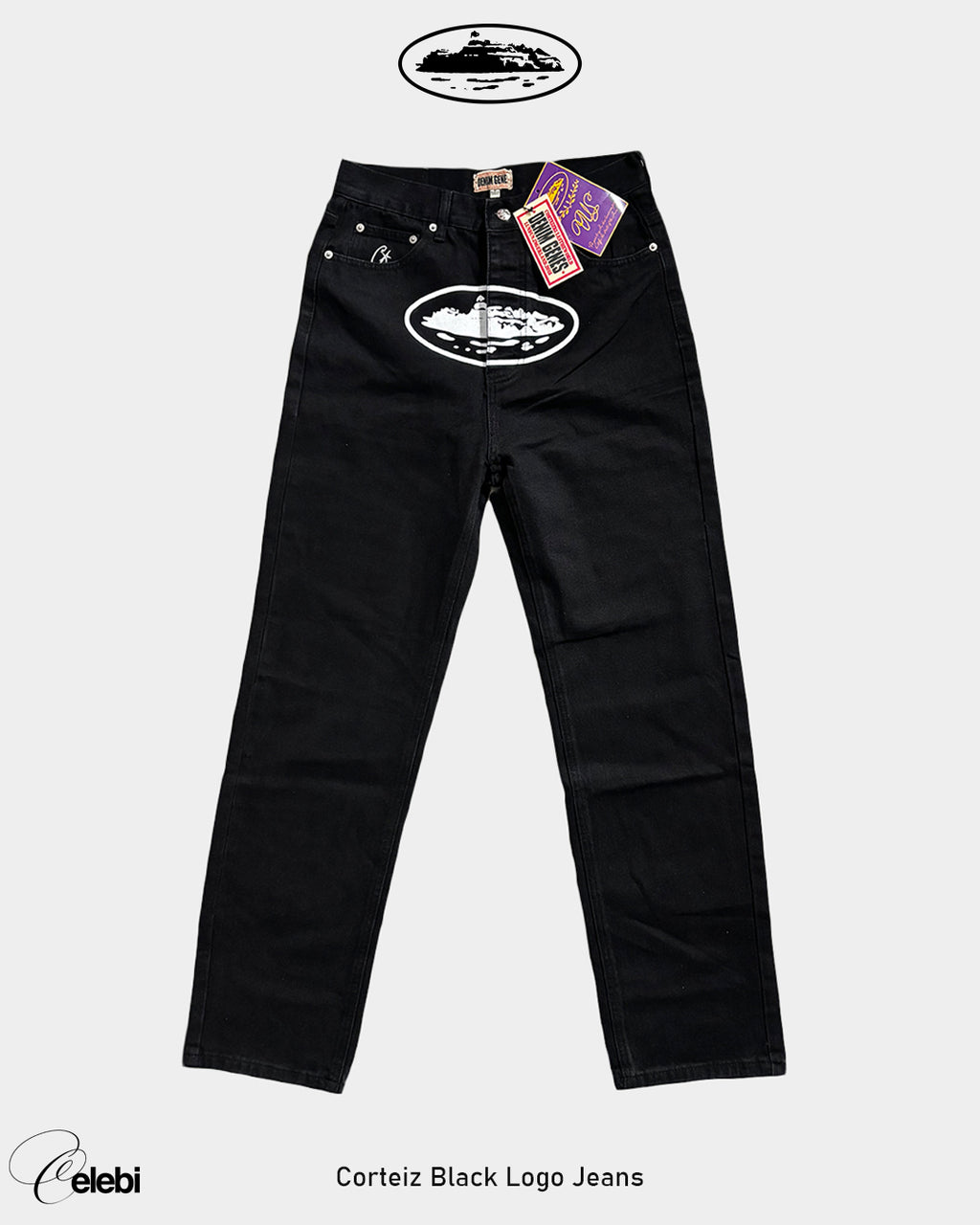 Corteiz Black Logo Jeans