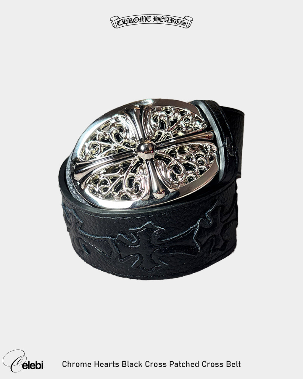 Chrome Hearts Black Cross Patched Cross Belt