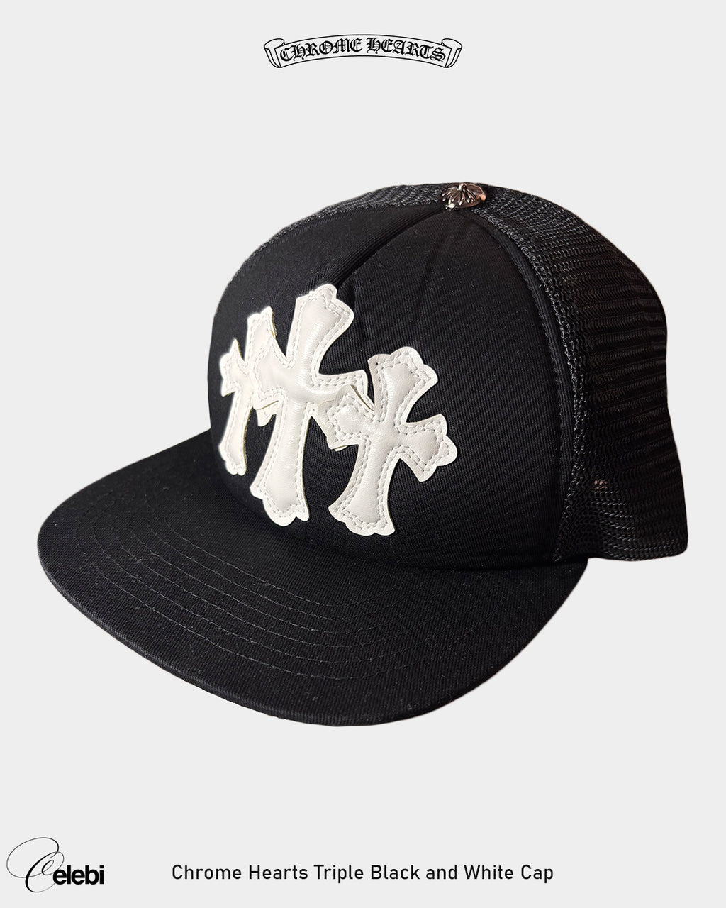 Chrome Hearts Triple Black and White Cap
