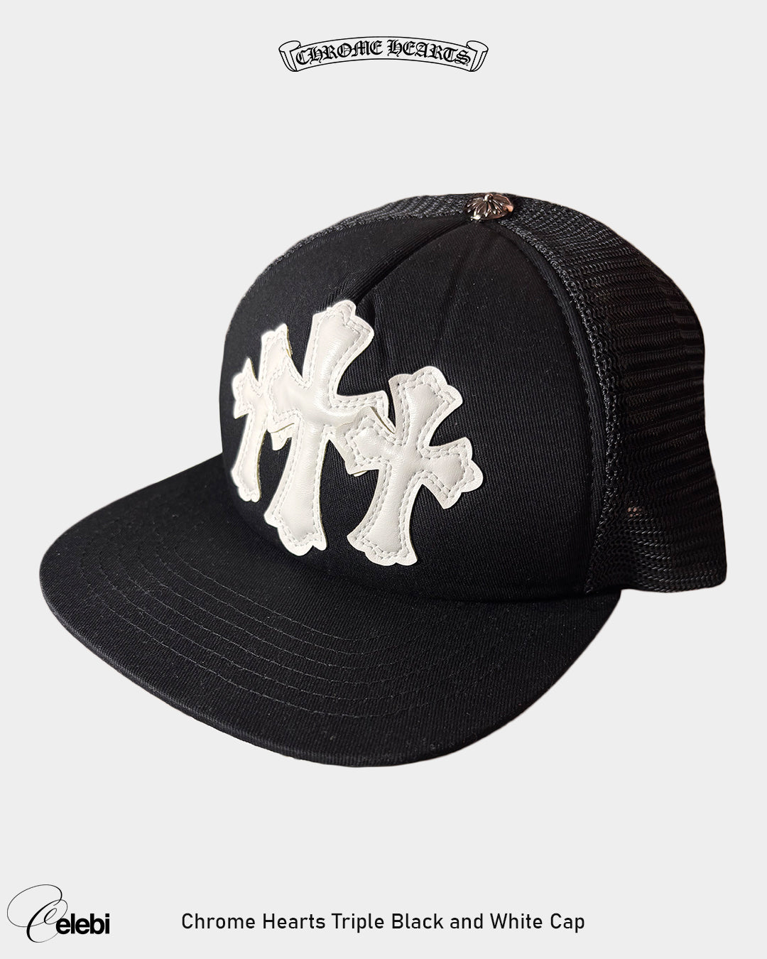 Chrome Hearts Triple Black and White Cap