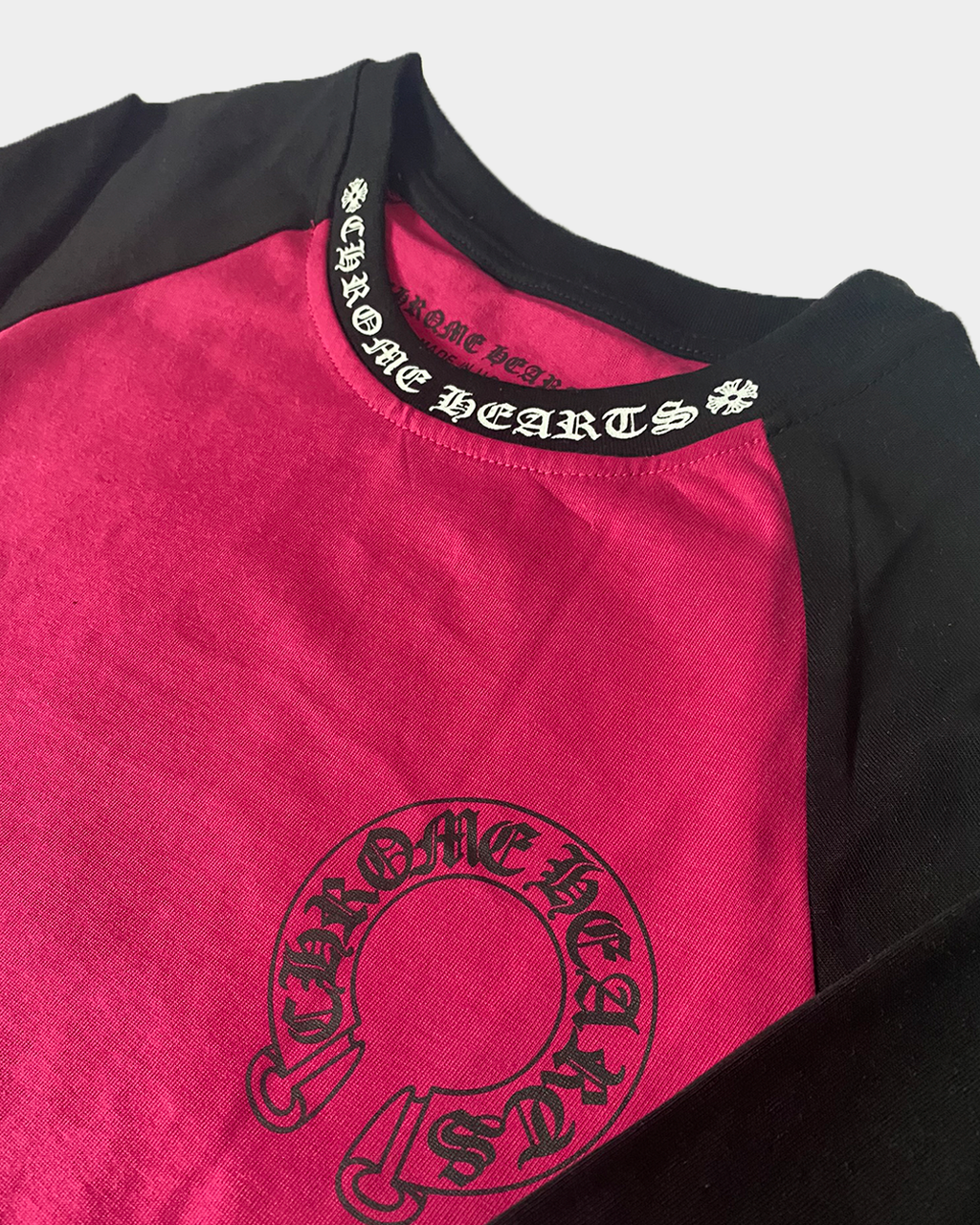 Chrome Hearts Pink and Black Long Sleeve