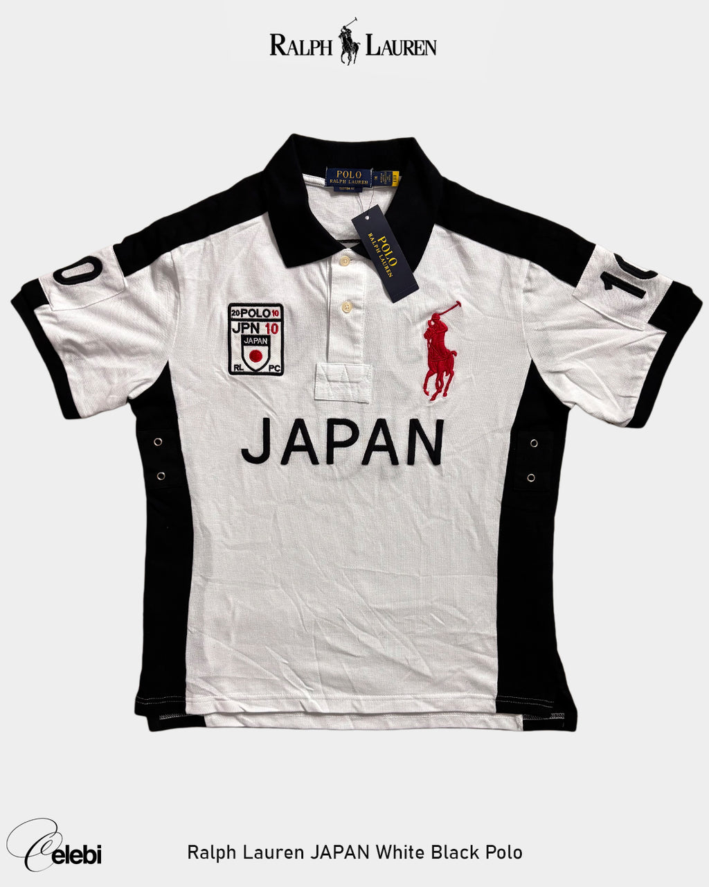 Ralph Lauren JAPAN White Black Polo