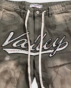 Vale Forever Valley Olive Rhinestone Jorts