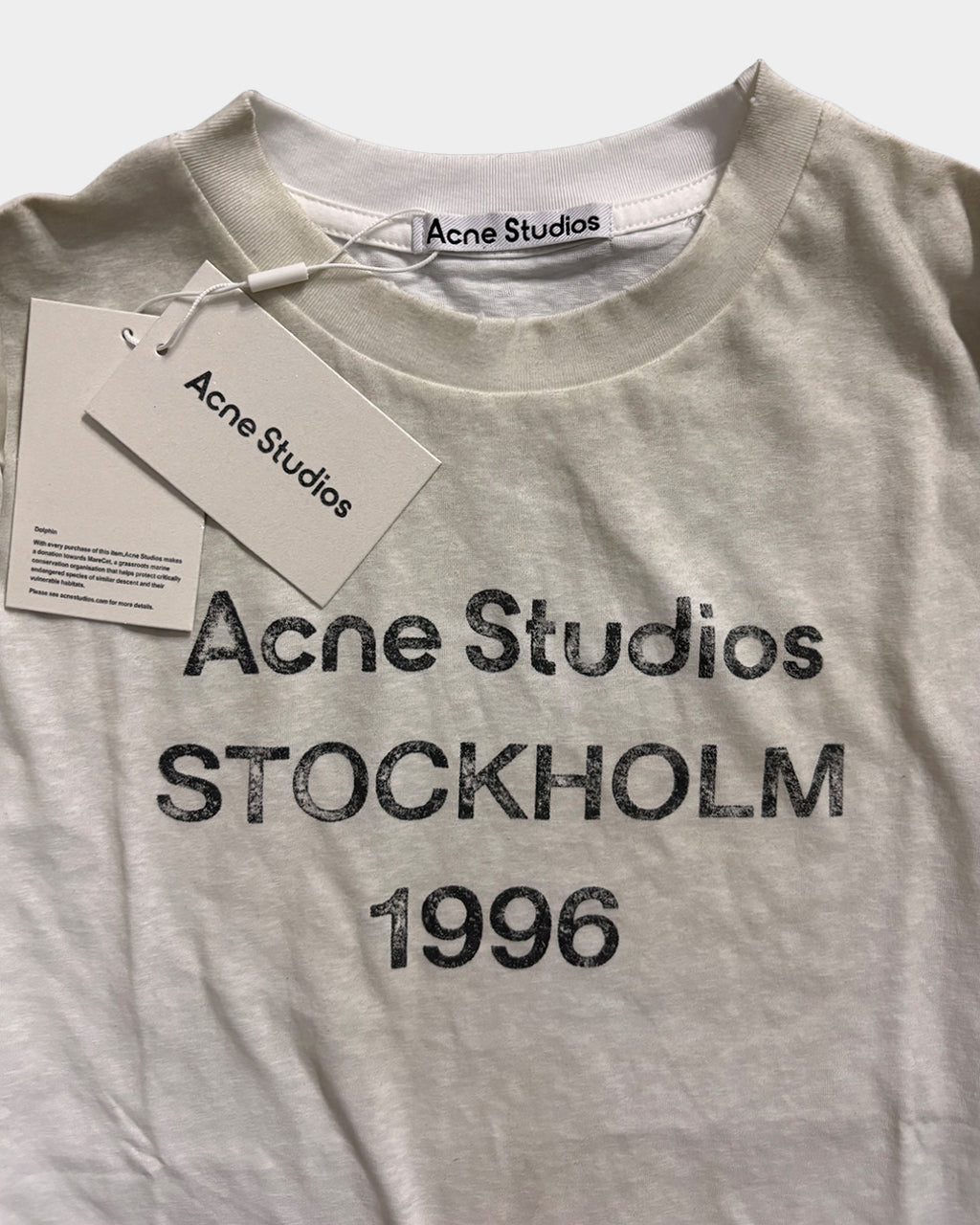 Acne Studios Logo White  Long Sleeve