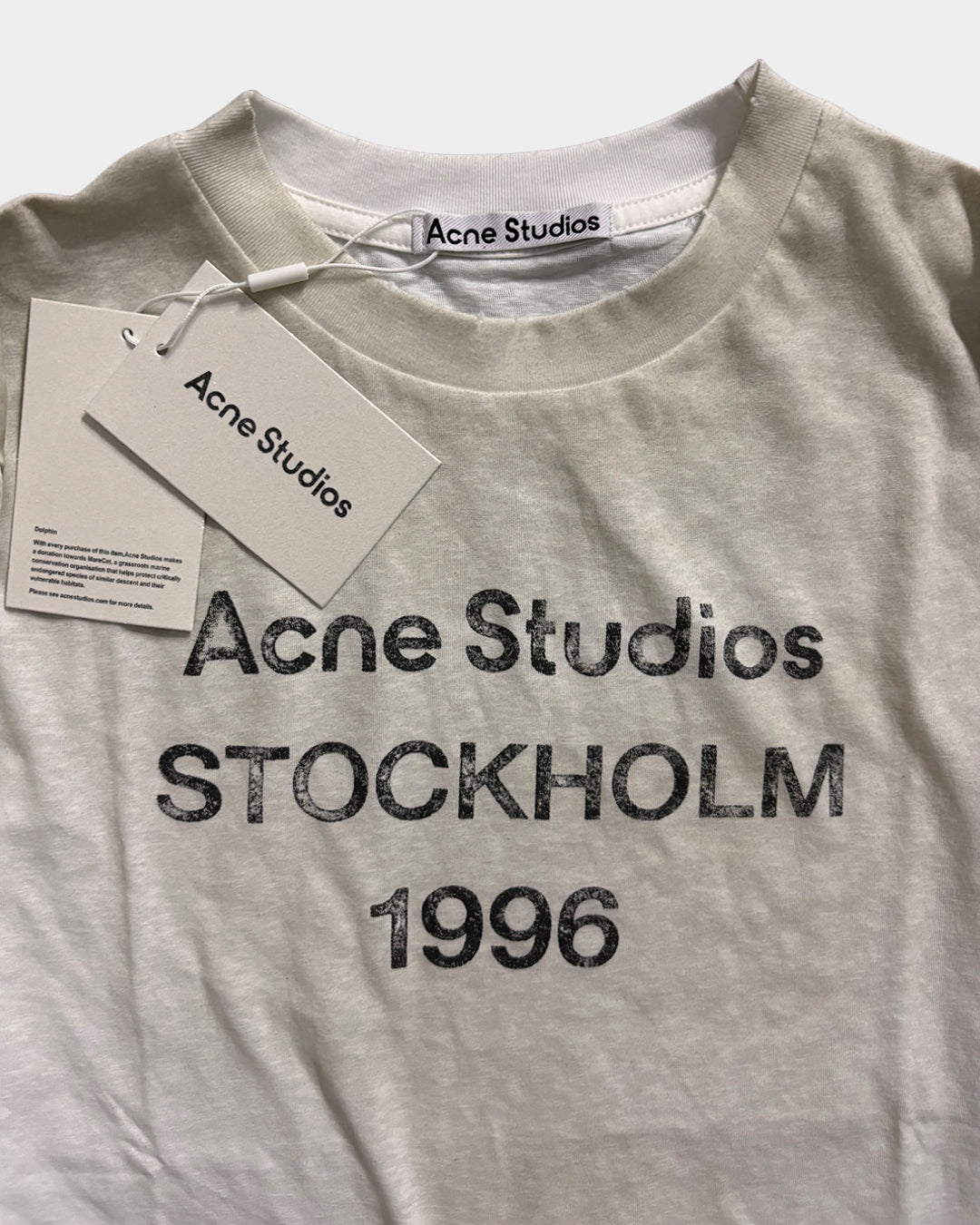 Acne Studios Logo White  Long Sleeve