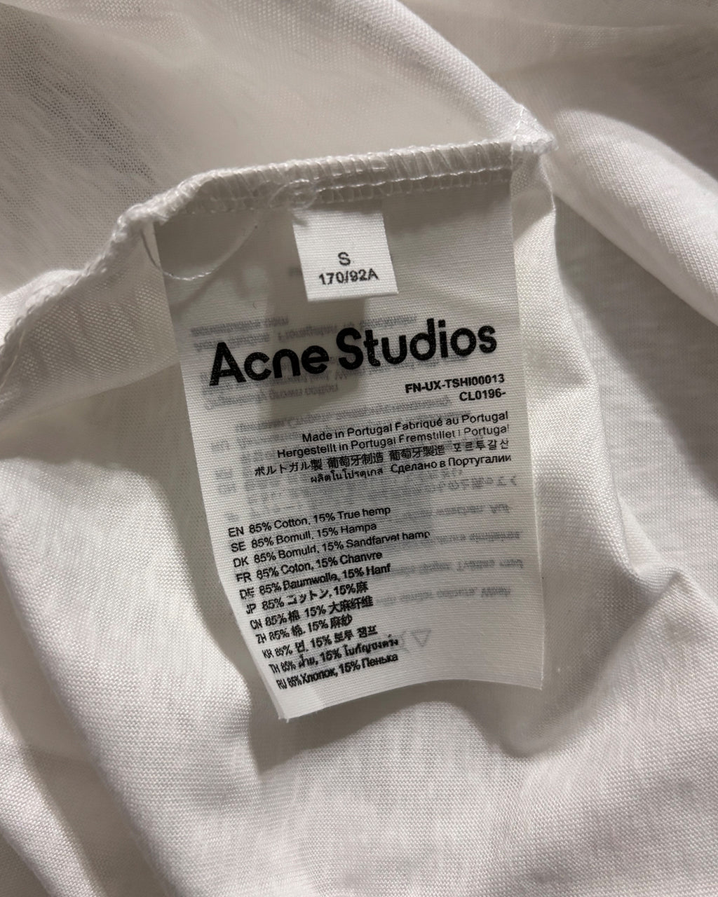 Acne Studios Logo White  Long Sleeve