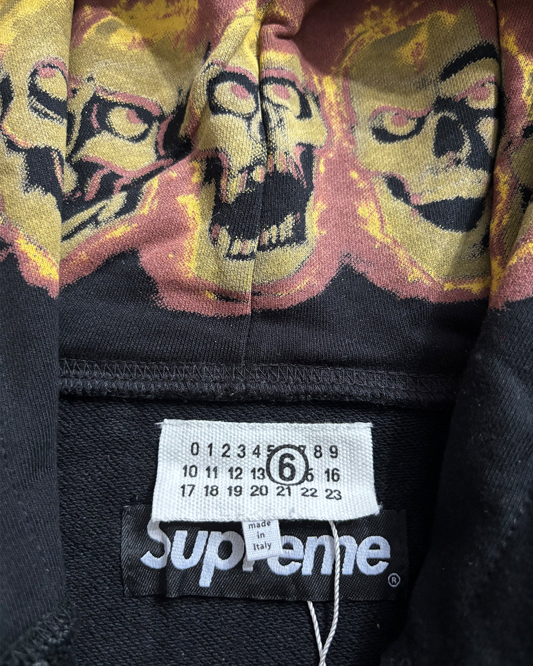 Maison Margiela x Supreme Skull Black Hoodie