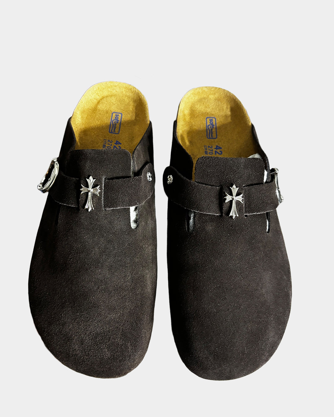 Birkenstock x Chrome Hearts Brown Mules
