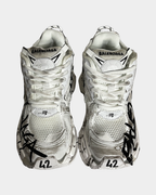 Balenciaga White Graffiti Runners