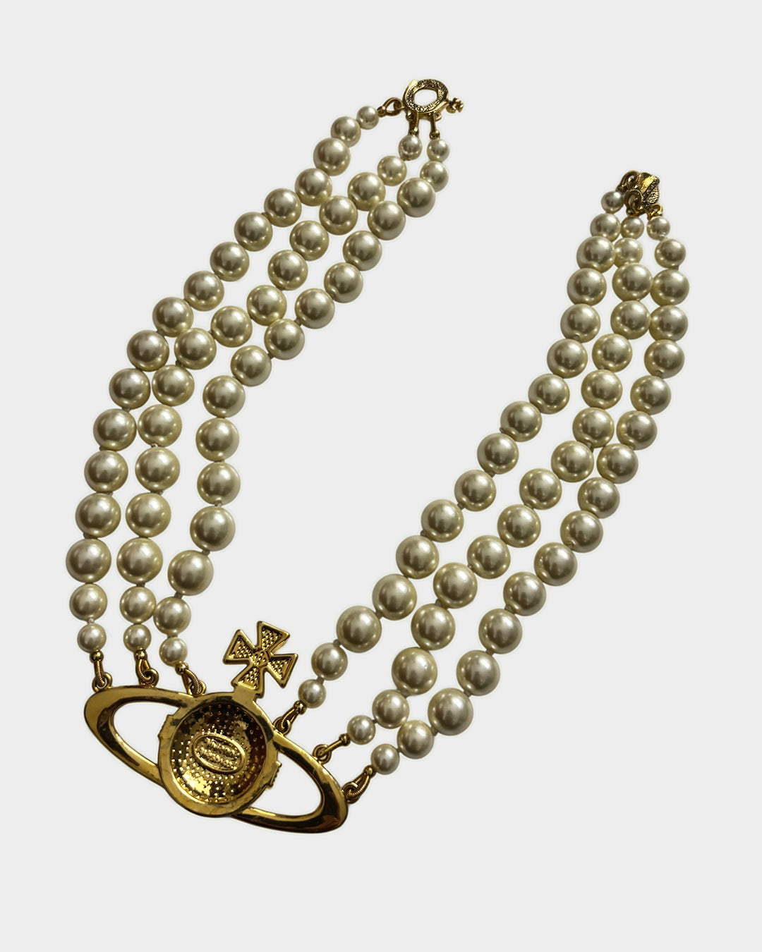 Vivienne Westwood Triple Pearl Gold Necklace