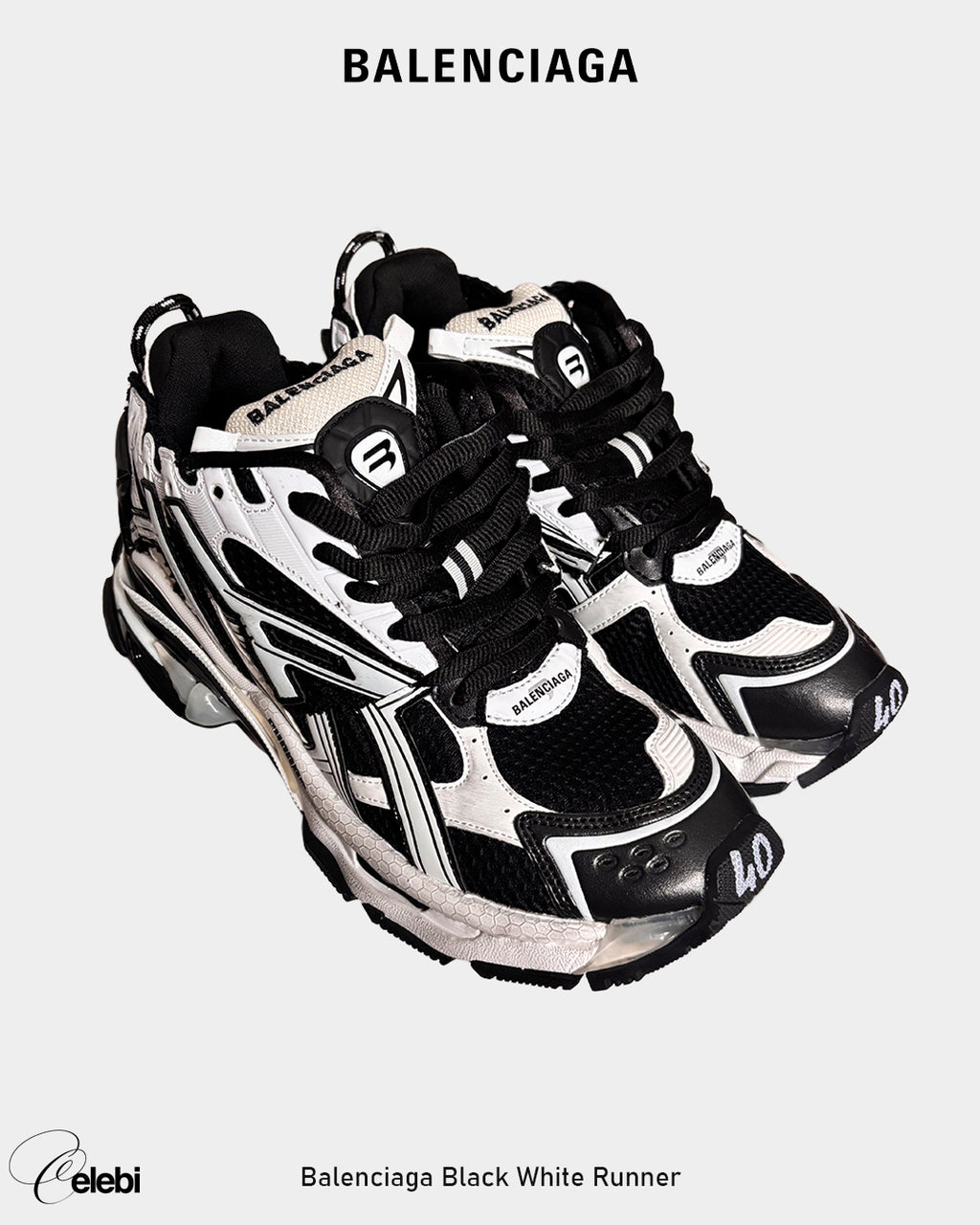 Balenciaga Black White Runner