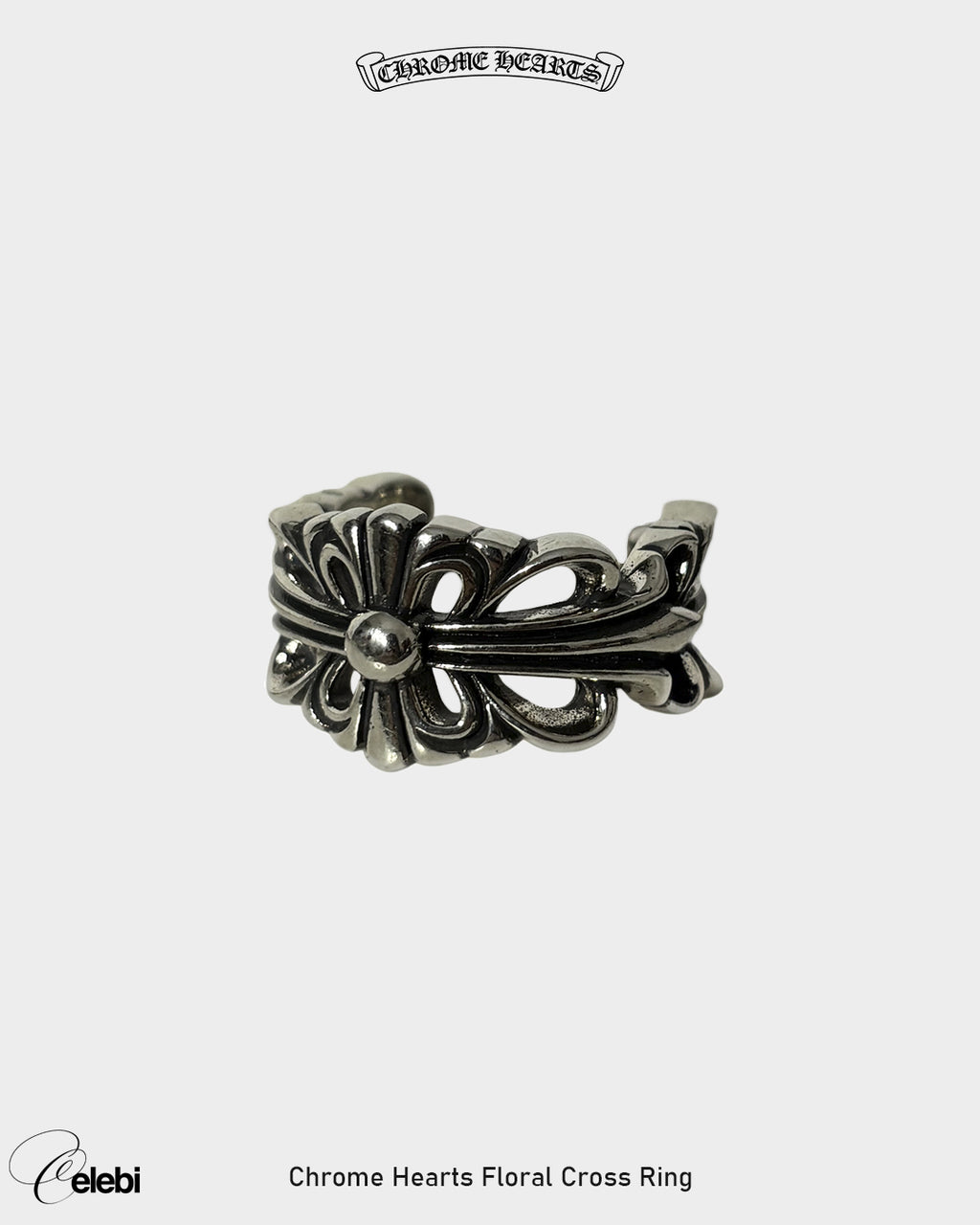 Chrome Hearts Floral Cross ring