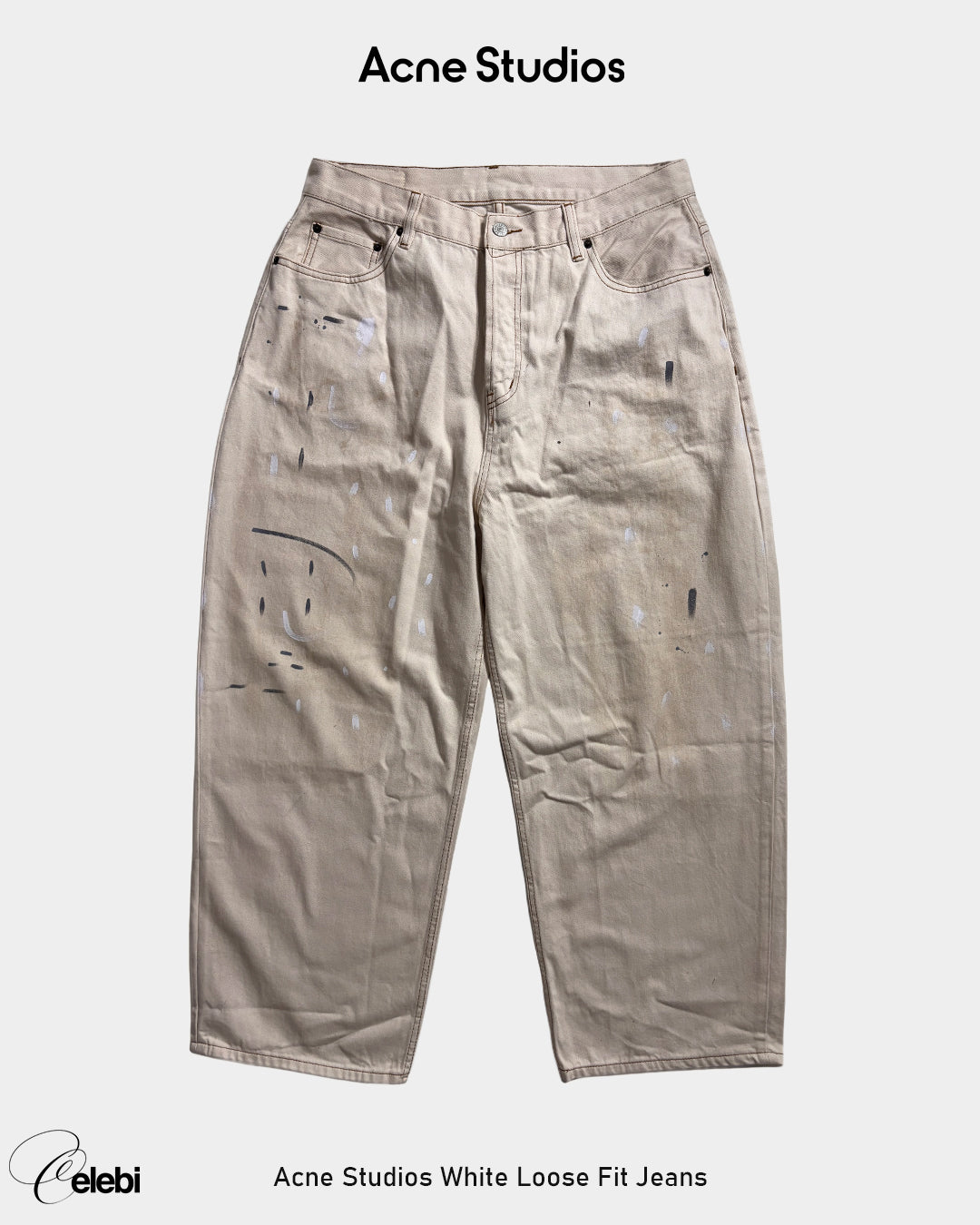Acne Studios White Loose Fit jeans