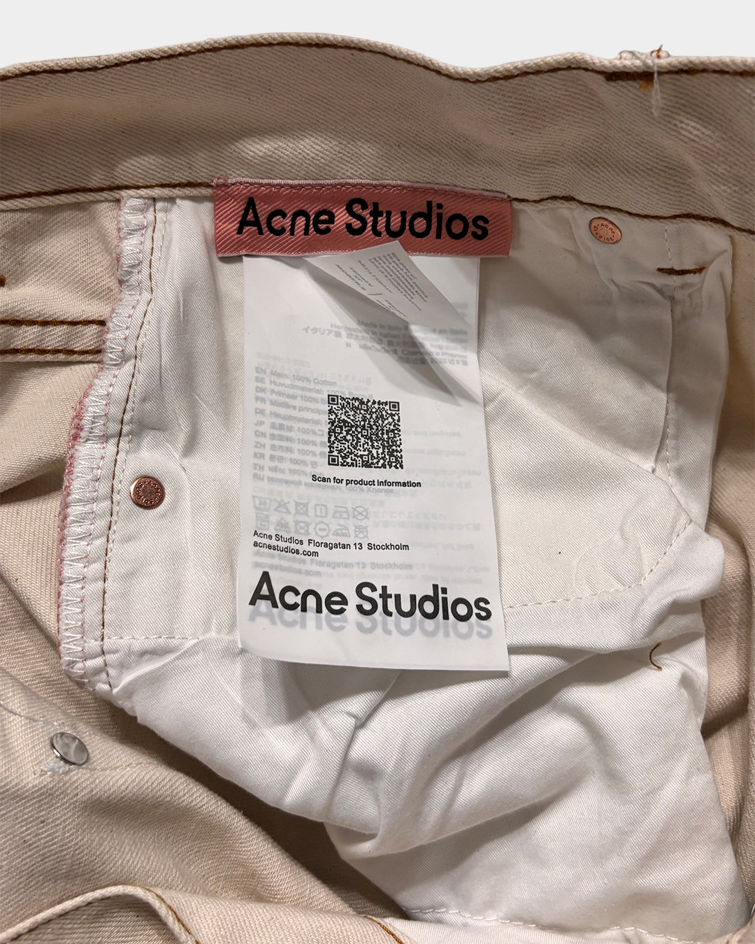 Acne Studios White Loose Fit jeans