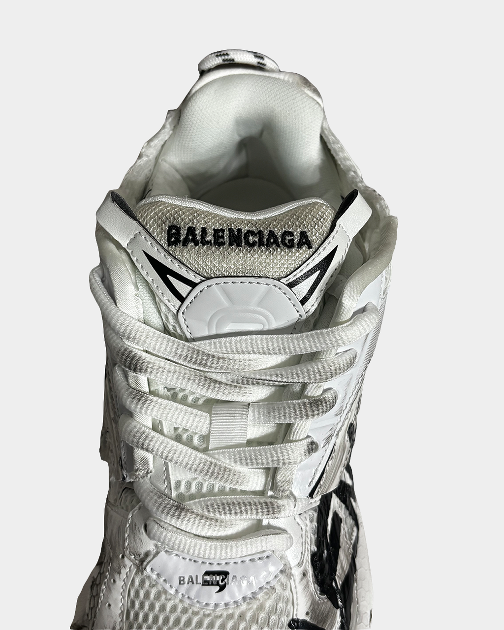 Balenciaga White Graffiti Runners