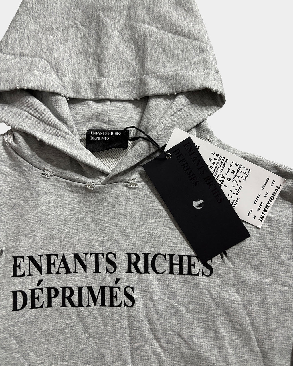 Enfants Riches Déprimés Black Logo Grey Hoodie