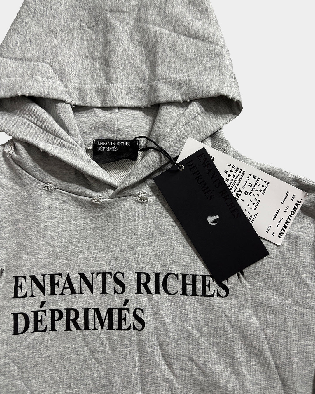 Enfants Riches Déprimés Black Logo Grey Hoodie
