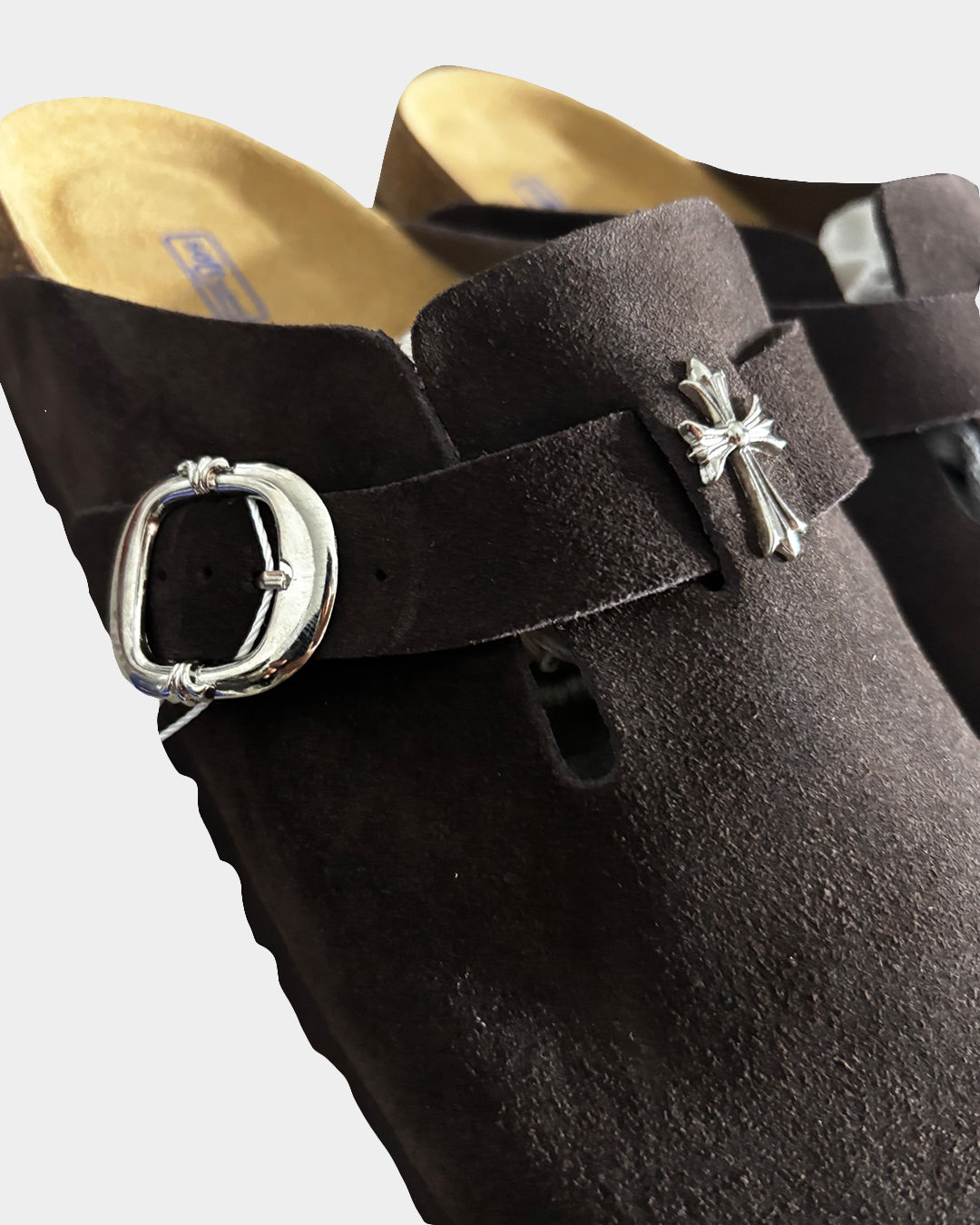 Birkenstock x Chrome Hearts Brown Mules