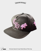 Chrome Hearts Cross Patch Brown Pink Cap