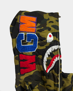 BAPE Camo Green Shark Full Zip Hoodie