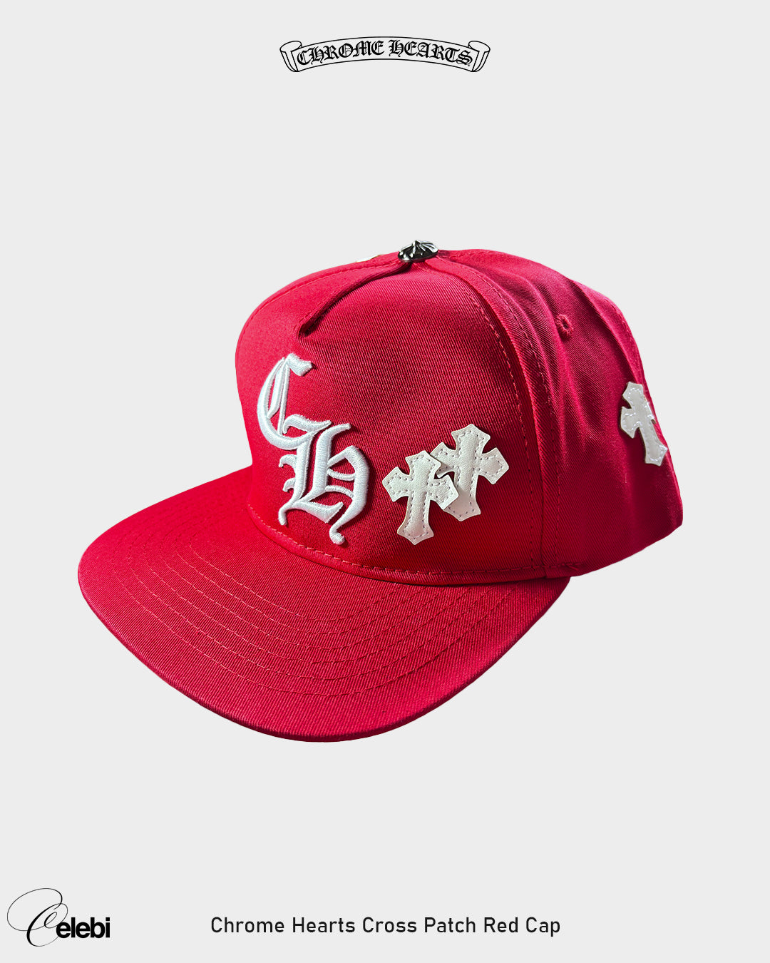 Chrome Hearts Cross Patch Red Cap