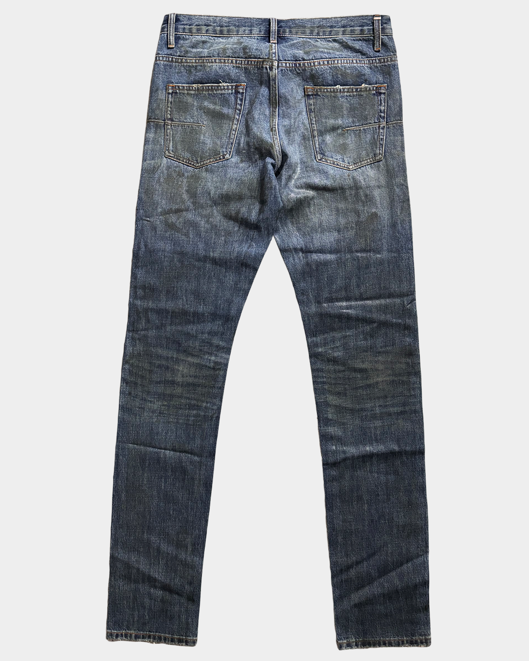 Dior Homme SS07 Luster Waxed Clawmark Distressed Jeans