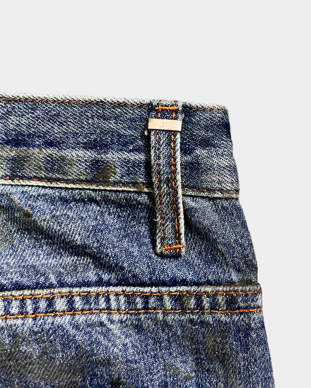 Dior Homme SS07 Luster Waxed Clawmark Distressed Jeans
