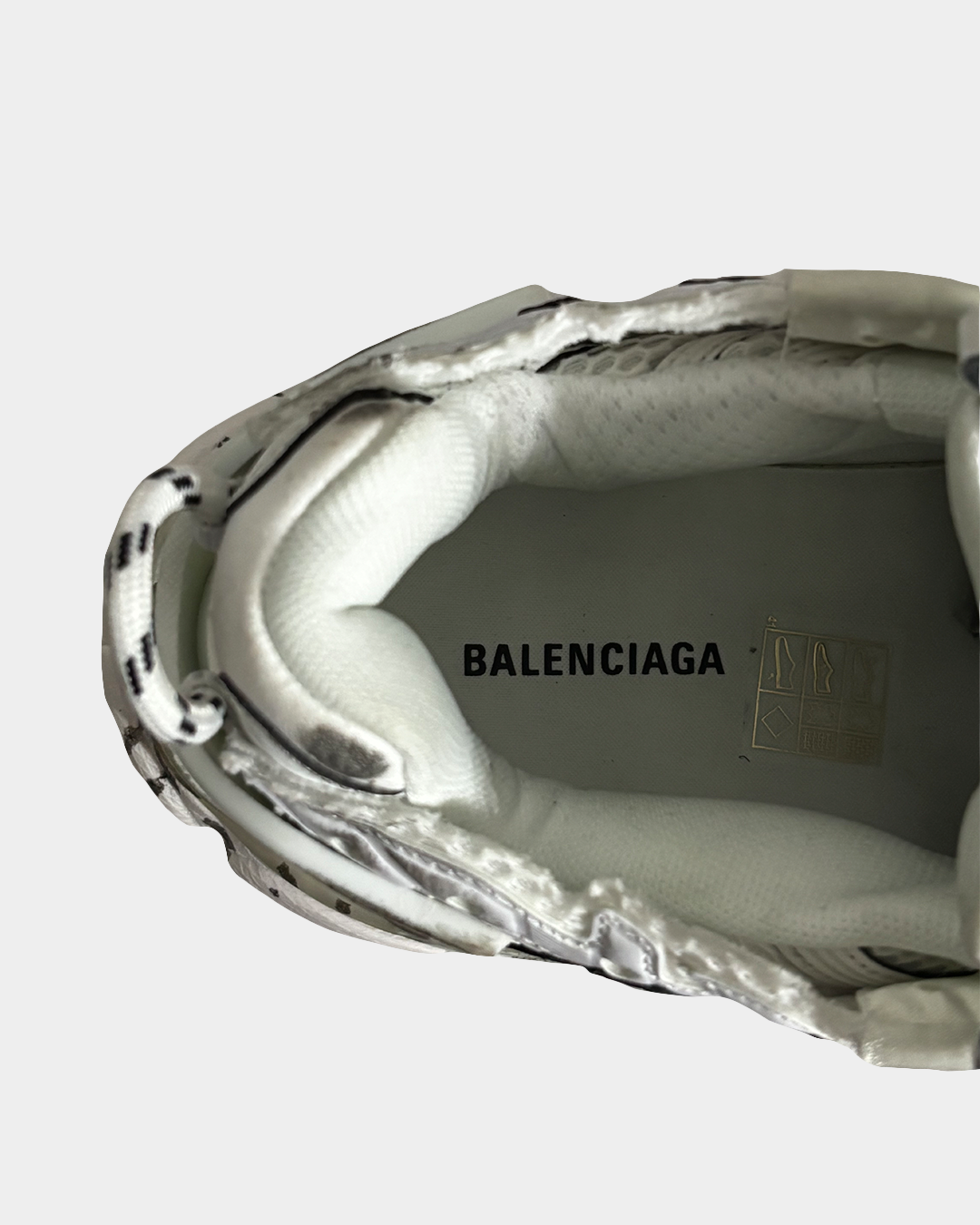 Balenciaga White Graffiti Runners